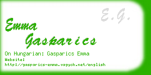 emma gasparics business card